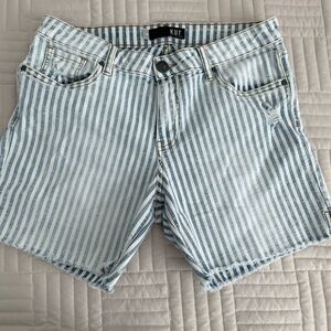 Kut from the Kloth Light Blue Striped Jean Shorts